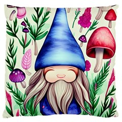 Tiny Mushroom Forest Scene Large Cushion Case (two Sides) by GardenOfOphir