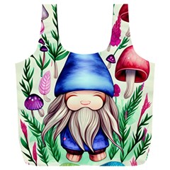 Tiny Mushroom Forest Scene Full Print Recycle Bag (xxl) by GardenOfOphir