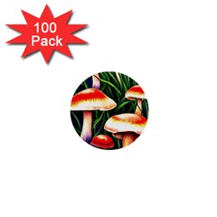Mushroom Fairy Garden 1  Mini Buttons (100 Pack)  by GardenOfOphir