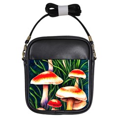 Mushroom Fairy Garden Girls Sling Bag by GardenOfOphir
