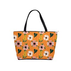 Flower Orange Pattern Floral Classic Shoulder Handbag