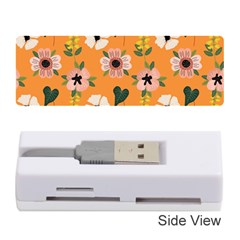 Flower Orange Pattern Floral Memory Card Reader (stick)