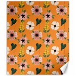 Flower Orange Pattern Floral Canvas 20  x 24  19.57 x23.15  Canvas - 1