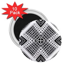 Black And White Modern Texture Seamless Print Fabric Pattern 2 25  Magnets (10 Pack) 