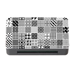 Black And White Geometric Patterns Memory Card Reader With Cf by Jancukart