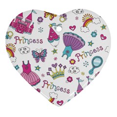Princess Element Background Material Ornament (Heart)