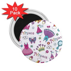 Princess Element Background Material 2.25  Magnets (10 pack) 