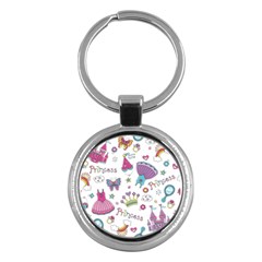 Princess Element Background Material Key Chain (Round)