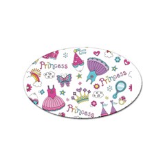 Princess Element Background Material Sticker Oval (100 pack)