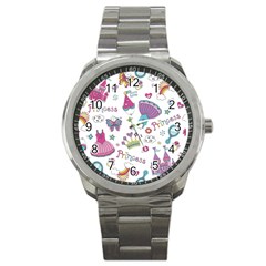 Princess Element Background Material Sport Metal Watch