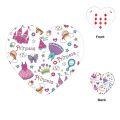 Princess Element Background Material Playing Cards Single Design (Heart)