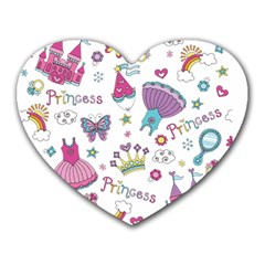 Princess Element Background Material Heart Mousepad