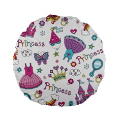 Princess Element Background Material Standard 15  Premium Round Cushions