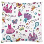 Princess Element Background Material Large Premium Plush Fleece Cushion Case (Two Sides) Front