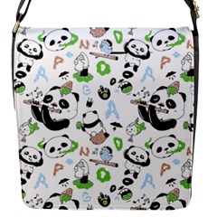 Giant Panda Bear Pattern Flap Closure Messenger Bag (s) by Jancukart