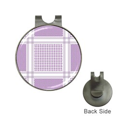 Square Purple Pattern Bead Purple Keffiyeh Purple Geometric Headdress Angle Violet Rectangle Hat Clips With Golf Markers by Jancukart