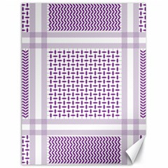 Square Purple Pattern Bead Purple Keffiyeh Purple Geometric Headdress Angle Violet Rectangle Canvas 18  X 24  by Jancukart