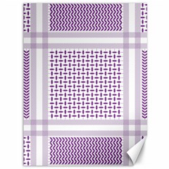 Square Purple Pattern Bead Purple Keffiyeh Purple Geometric Headdress Angle Violet Rectangle Canvas 36  X 48  by Jancukart