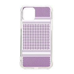 Square Purple Pattern Bead Purple Keffiyeh Purple Geometric Headdress Angle Violet Rectangle Iphone 11 Pro 5 8 Inch Tpu Uv Print Case by Jancukart