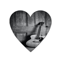 Acoustic Guitar Heart Magnet by artworkshop