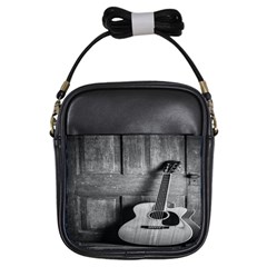 Acoustic Guitar Girls Sling Bag by artworkshop