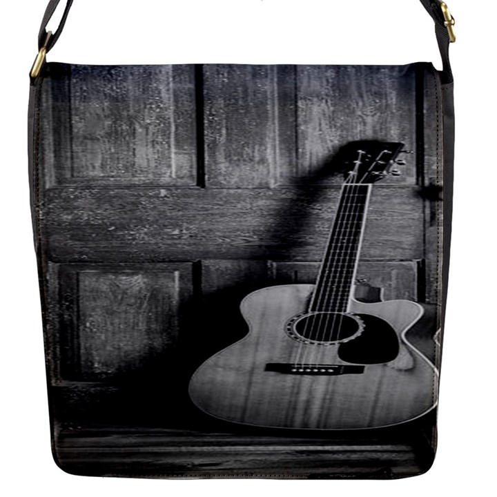 Acoustic Guitar Flap Closure Messenger Bag (S)