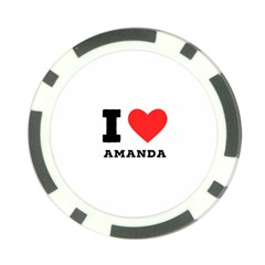 I Love Amanda Poker Chip Card Guard (10 Pack) by ilovewhateva