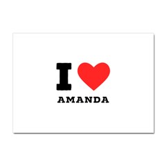 I Love Amanda Crystal Sticker (a4)