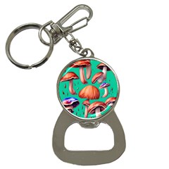 Mushroom Forest Bottle Opener Key Chain by GardenOfOphir