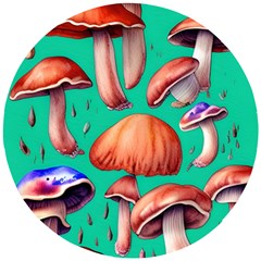 Mushroom Forest Wooden Puzzle Round by GardenOfOphir