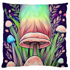 Tiny Forest Mushrooms Standard Premium Plush Fleece Cushion Case (two Sides) by GardenOfOphir