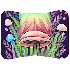 Tiny Forest Mushrooms Velour Seat Head Rest Cushion by GardenOfOphir