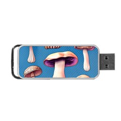 Cozy Forest Mushrooms Portable Usb Flash (two Sides) by GardenOfOphir