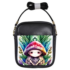 Fantasy Mushroom Forest Girls Sling Bag by GardenOfOphir