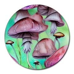 Historical Mushroom Forest Round Mousepad by GardenOfOphir