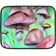 Historical Mushroom Forest Fleece Blanket (mini) by GardenOfOphir