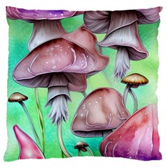 Historical Mushroom Forest Standard Premium Plush Fleece Cushion Case (one Side) by GardenOfOphir