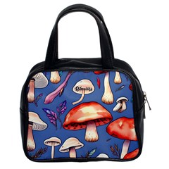 Nature s Own Wooden Mushroom Classic Handbag (two Sides) by GardenOfOphir
