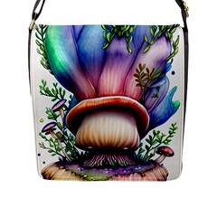 Forestcore Mushroom Flap Closure Messenger Bag (l) by GardenOfOphir