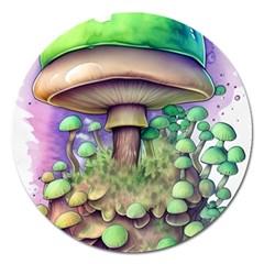 Farmcore Mushroom Magnet 5  (round) by GardenOfOphir