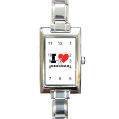 I Love Deborah Rectangle Italian Charm Watch by ilovewhateva