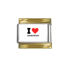 I Love Deborah Gold Trim Italian Charm (9mm) by ilovewhateva