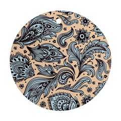 Texture Ornament Paisley Round Ornament (two Sides) by Jancukart