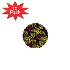 Pattern Vector Texture Style Garden Drawn Hand Floral 1  Mini Buttons (10 pack) 