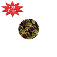 Pattern Vector Texture Style Garden Drawn Hand Floral 1  Mini Magnets (100 pack) 