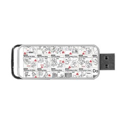 White Printer Paper With Text Overlay Humor Dark Humor Infographics Portable Usb Flash (one Side) by Jancukart