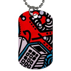 Multicolored Doodle Art Street Art Dog Tag (two Sides) by Jancukart