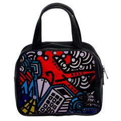 Multicolored Doodle Art Street Art Classic Handbag (two Sides) by Jancukart