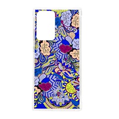 Blue Yellow Background Pattern Vector Texture Paisley Samsung Galaxy Note 20 Ultra Tpu Uv Case by Jancukart