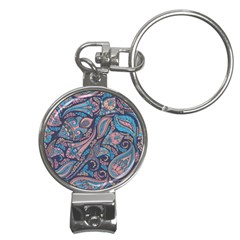 Background Ornament Paisley Nail Clippers Key Chain by Jancukart